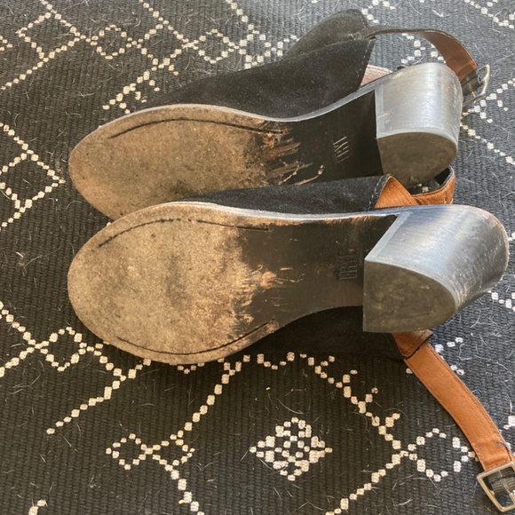 Black suede Frye mules size 10 - Picture 4 of 5